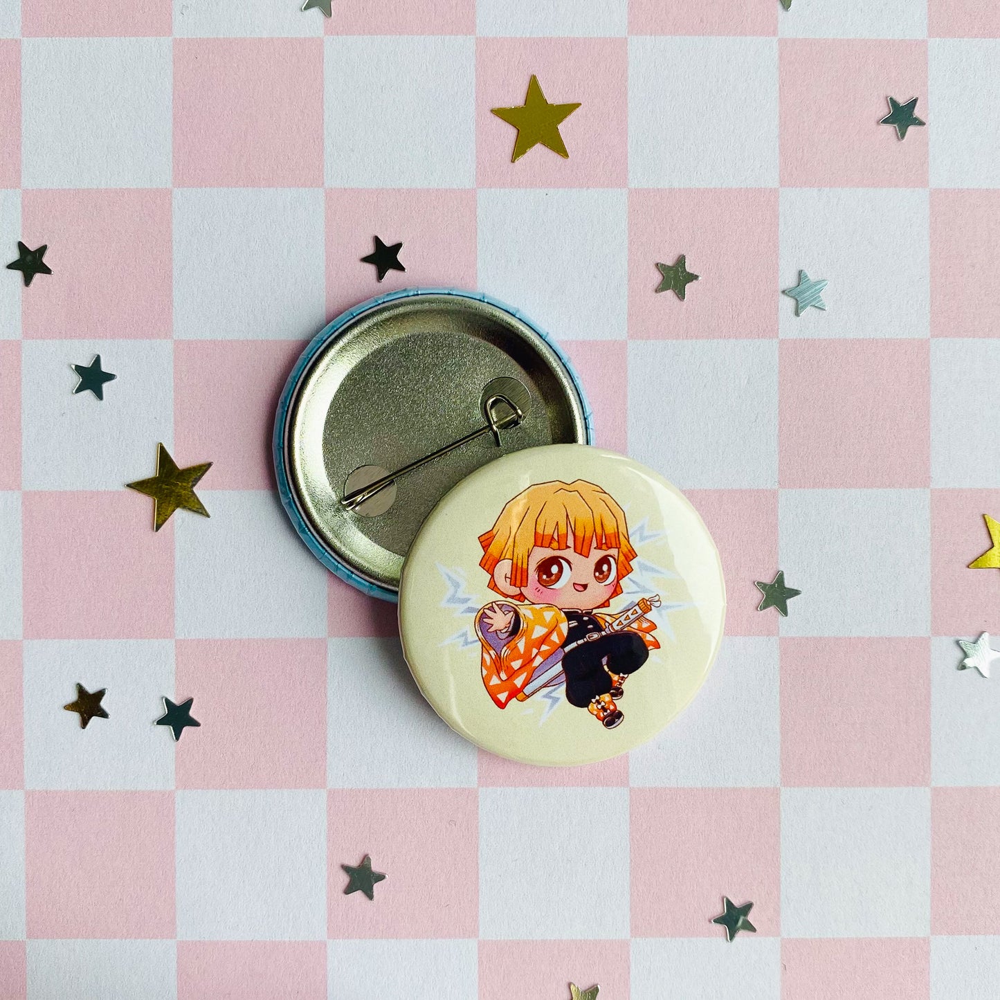 Demon Anime Button Pins