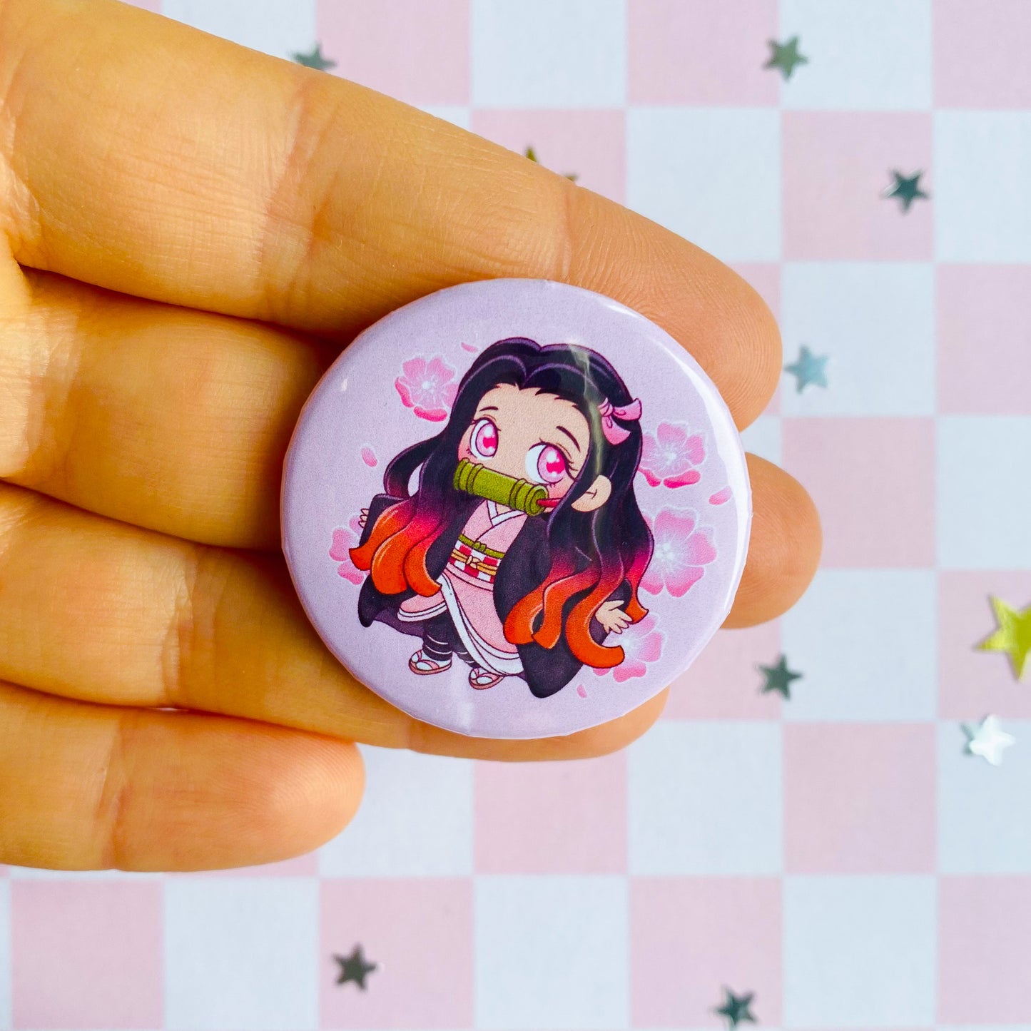 Demon Anime Button Pins