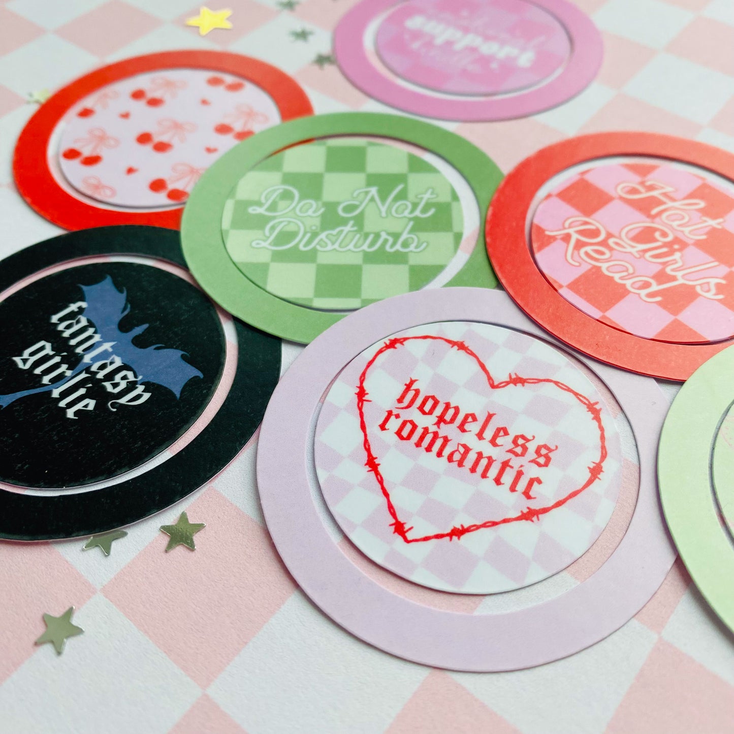 Bookish Phone Grip Sticker Set