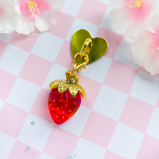 Chunky Strawberry Charm with Phone Hook