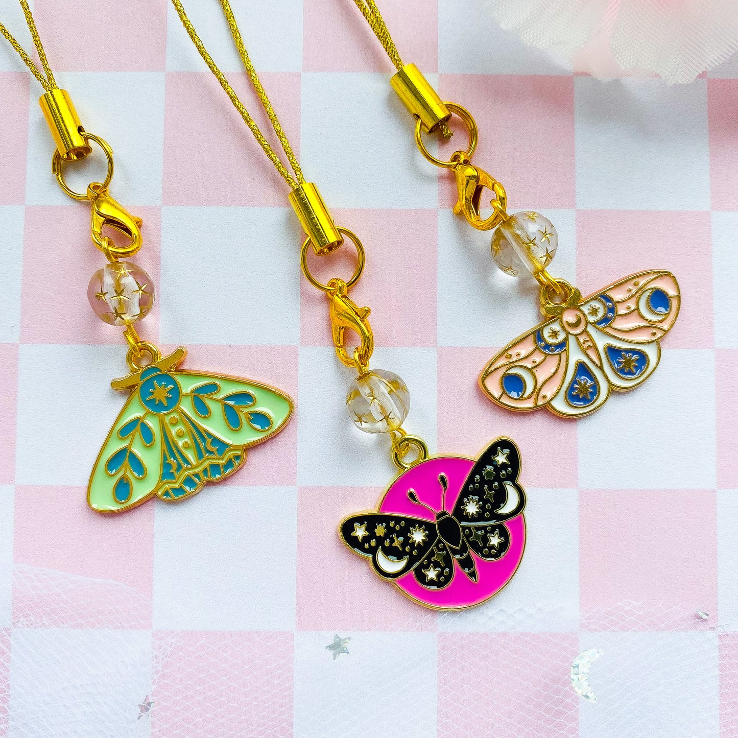 Witchy Moth Phone Charm