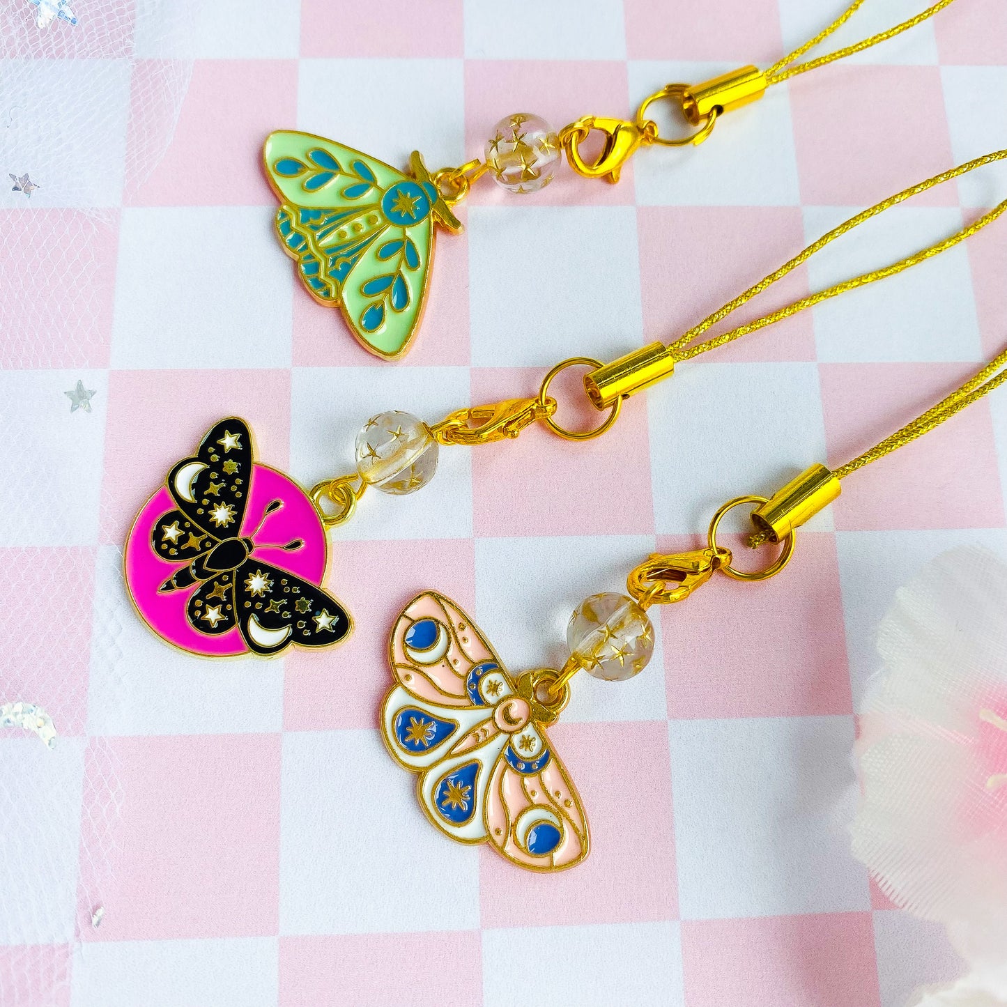 Witchy Moth Phone Charm