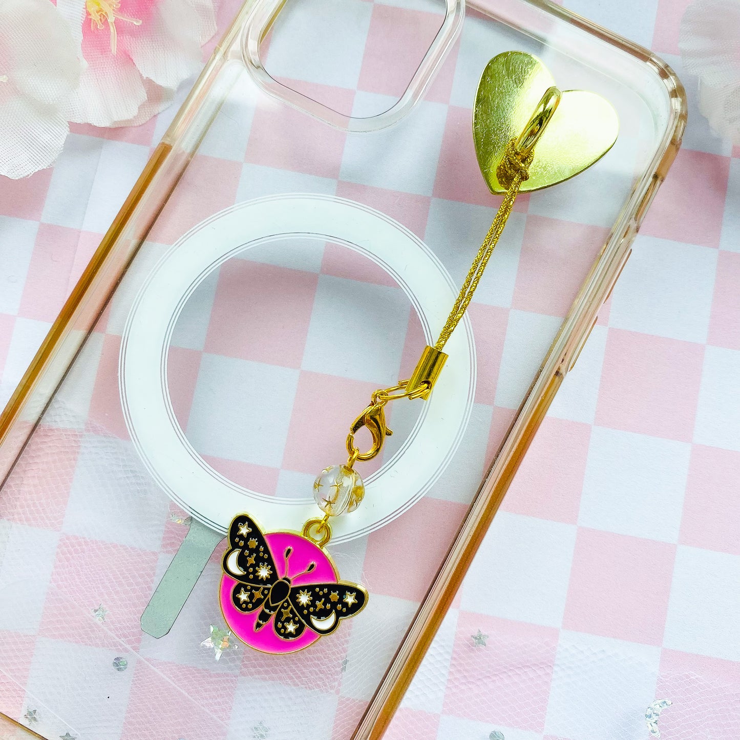 Witchy Moth Phone Charm