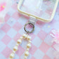 Beaded Pearl Phone Wristlet + Free Gift