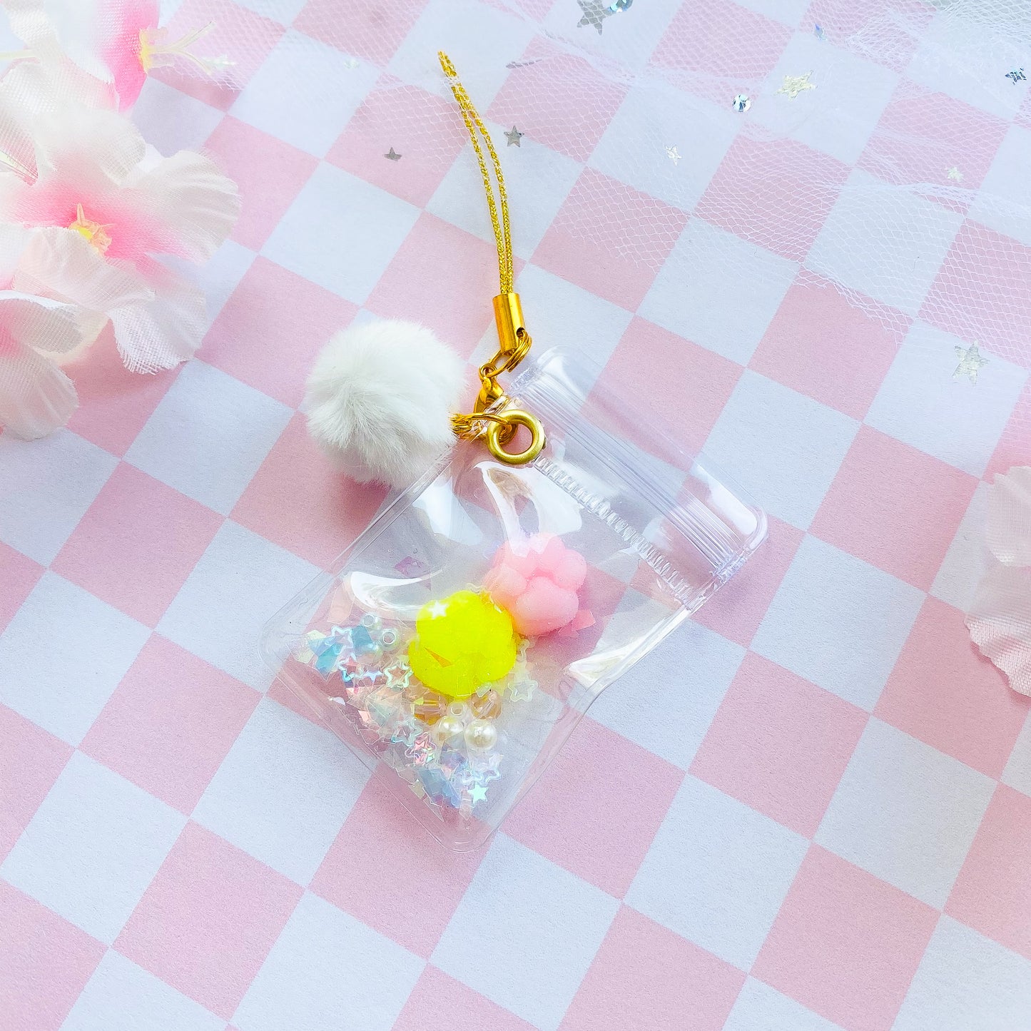 Mini Squishable Cat Paw Phone Charm