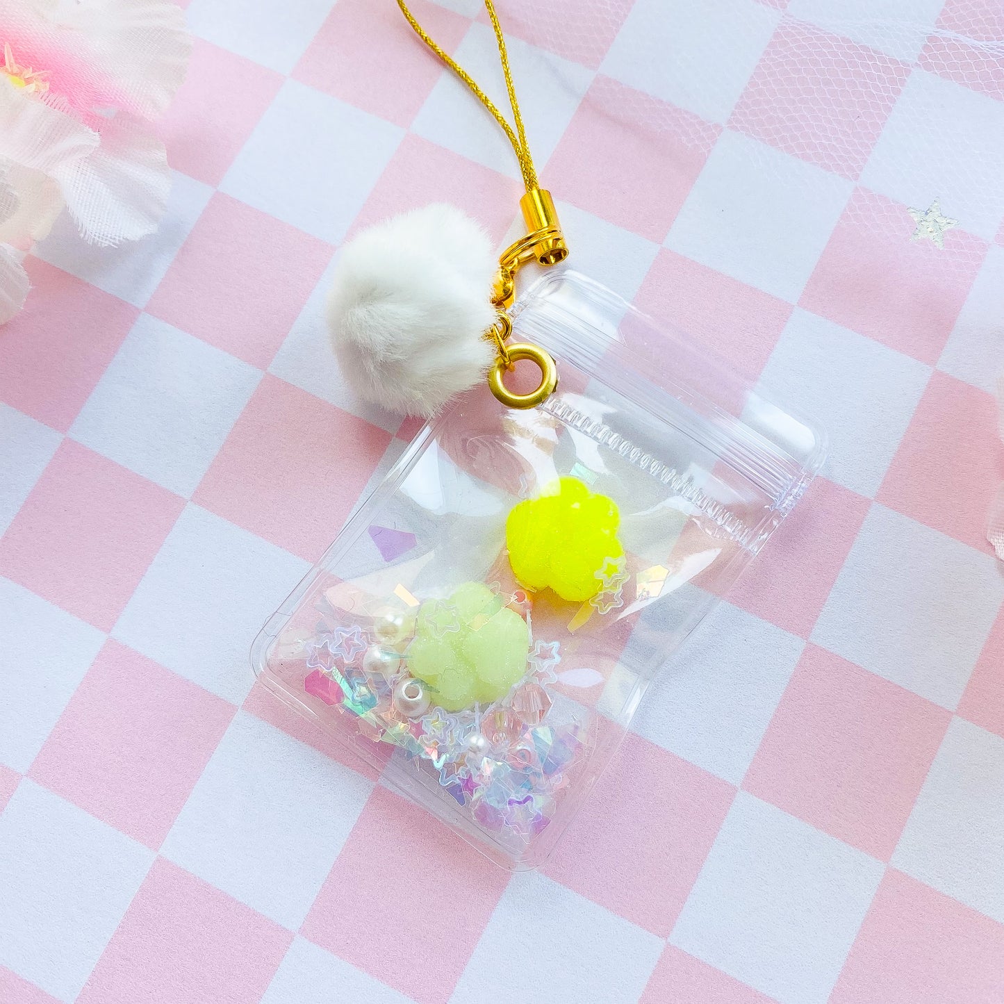 Mini Squishable Cat Paw Phone Charm