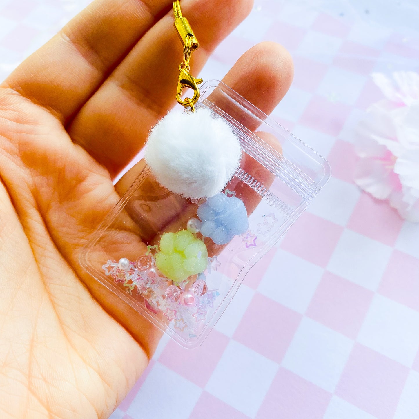 Mini Squishable Cat Paw Phone Charm