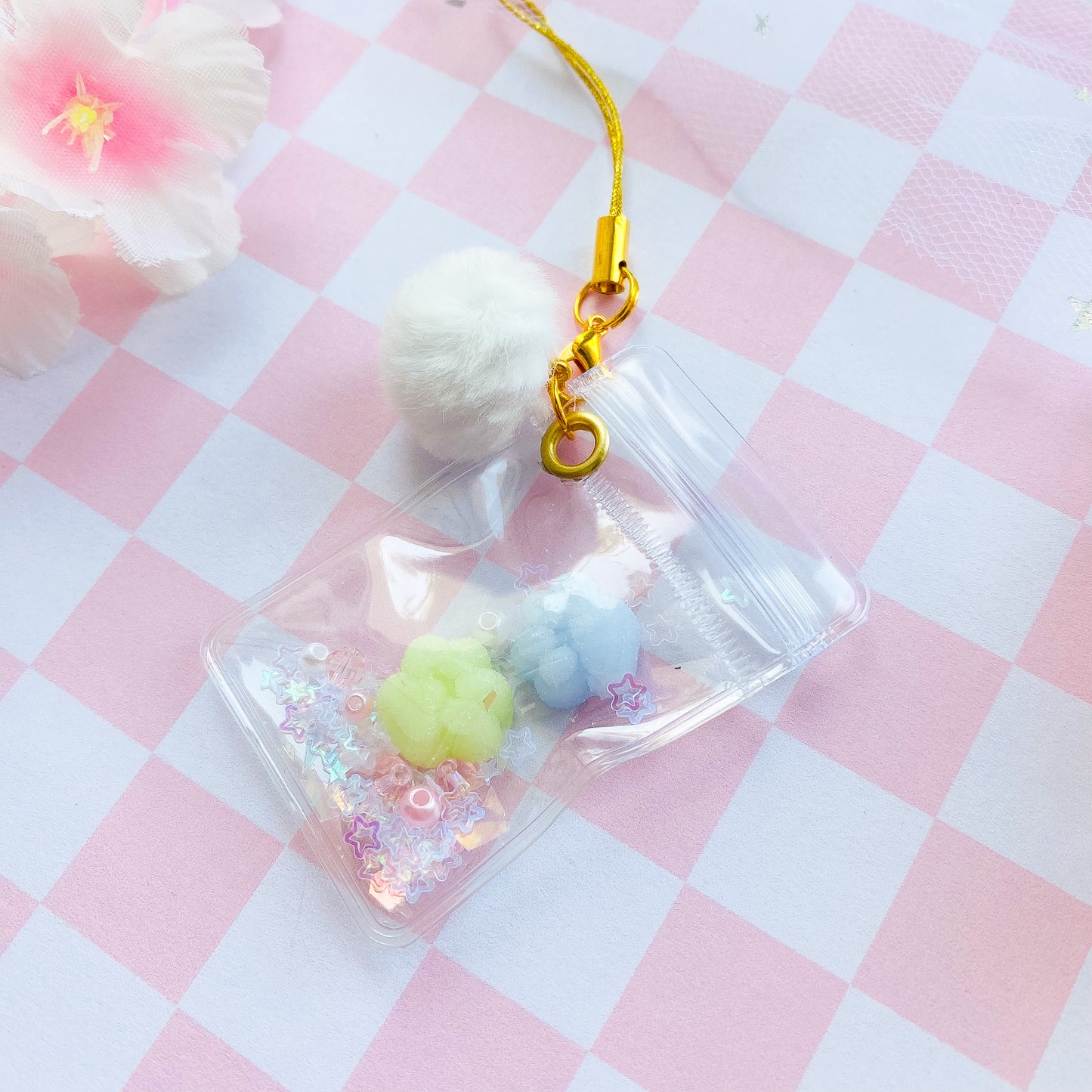 Mini Squishable Cat Paw Phone Charm
