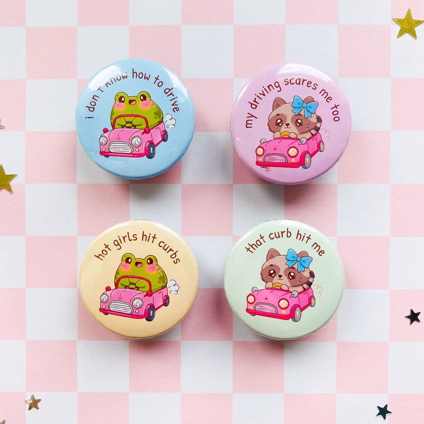 Frog and Raccoon Car Vent Clips
