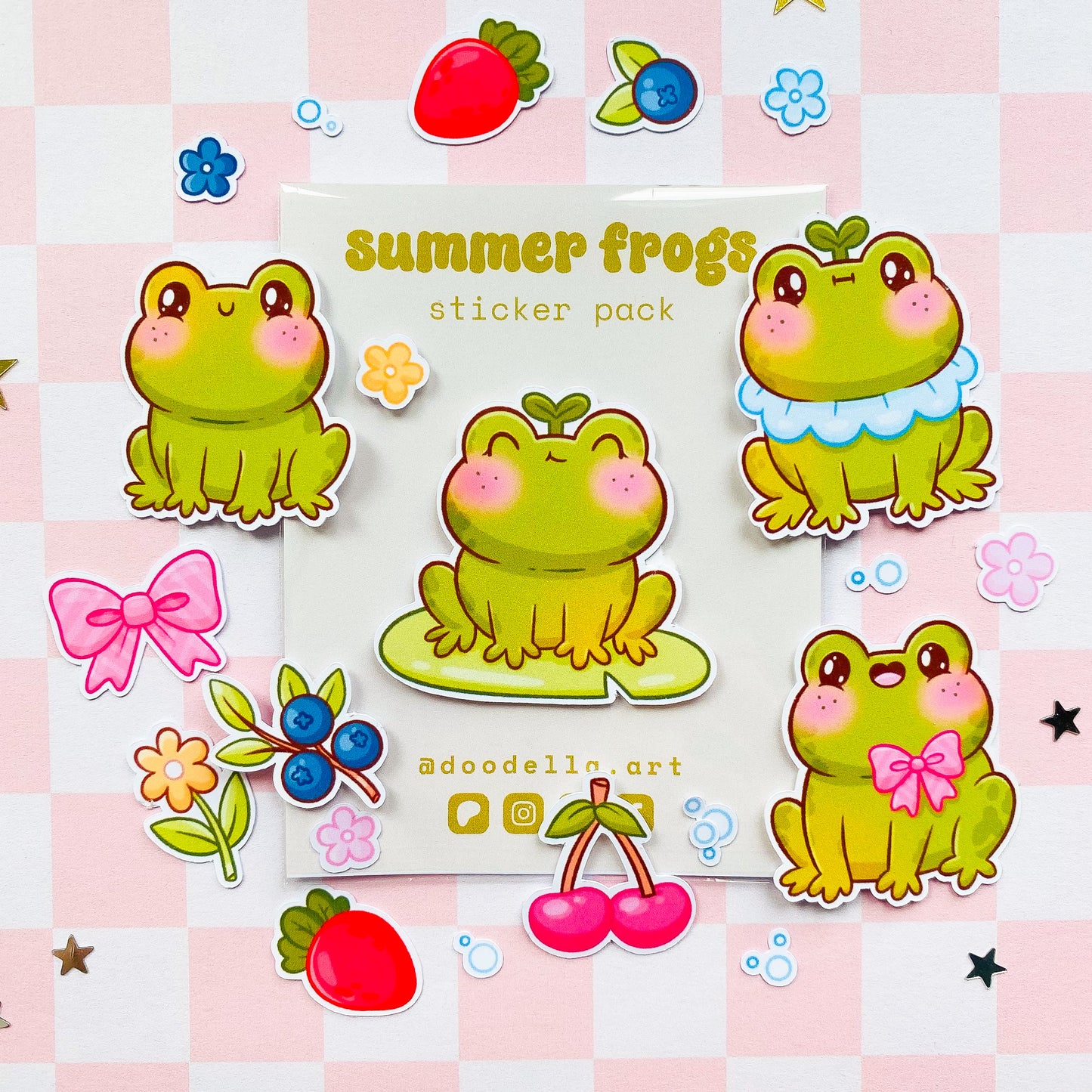 Summer Froggies Sticker Pack