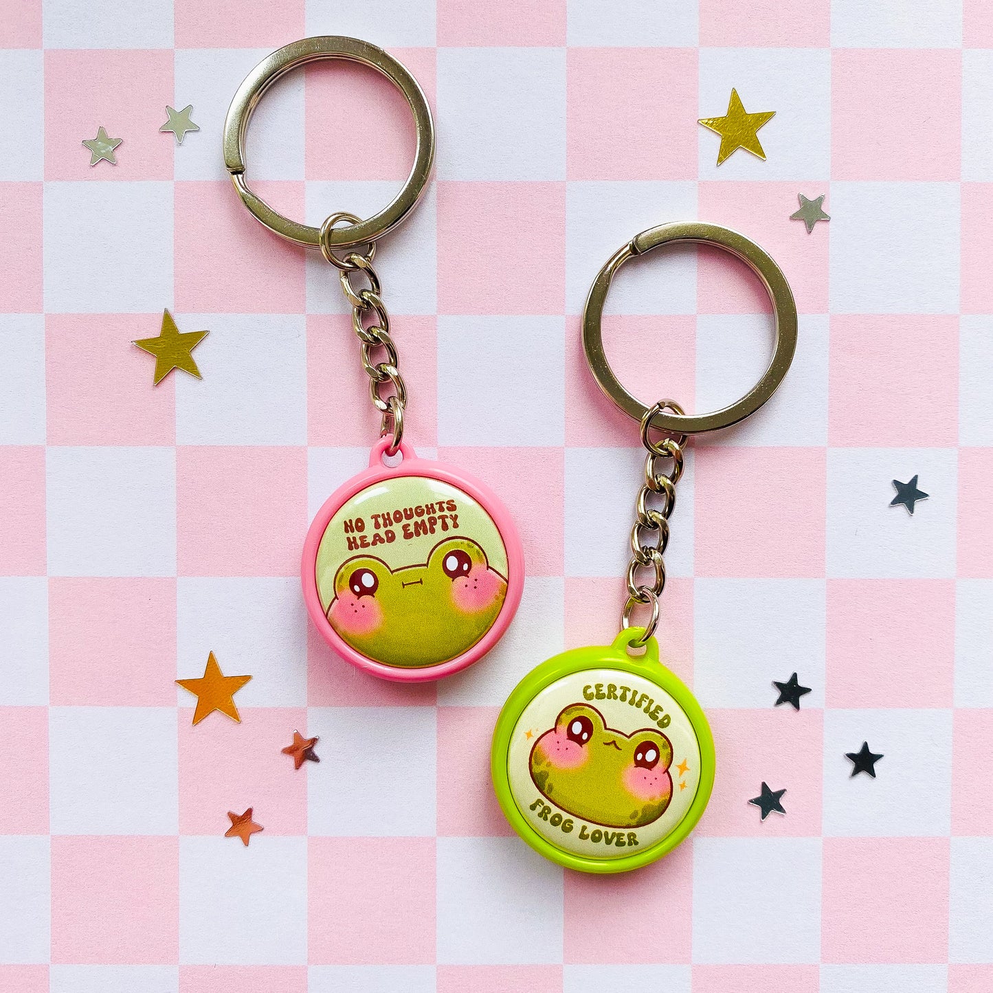 Frog Badge Keychains