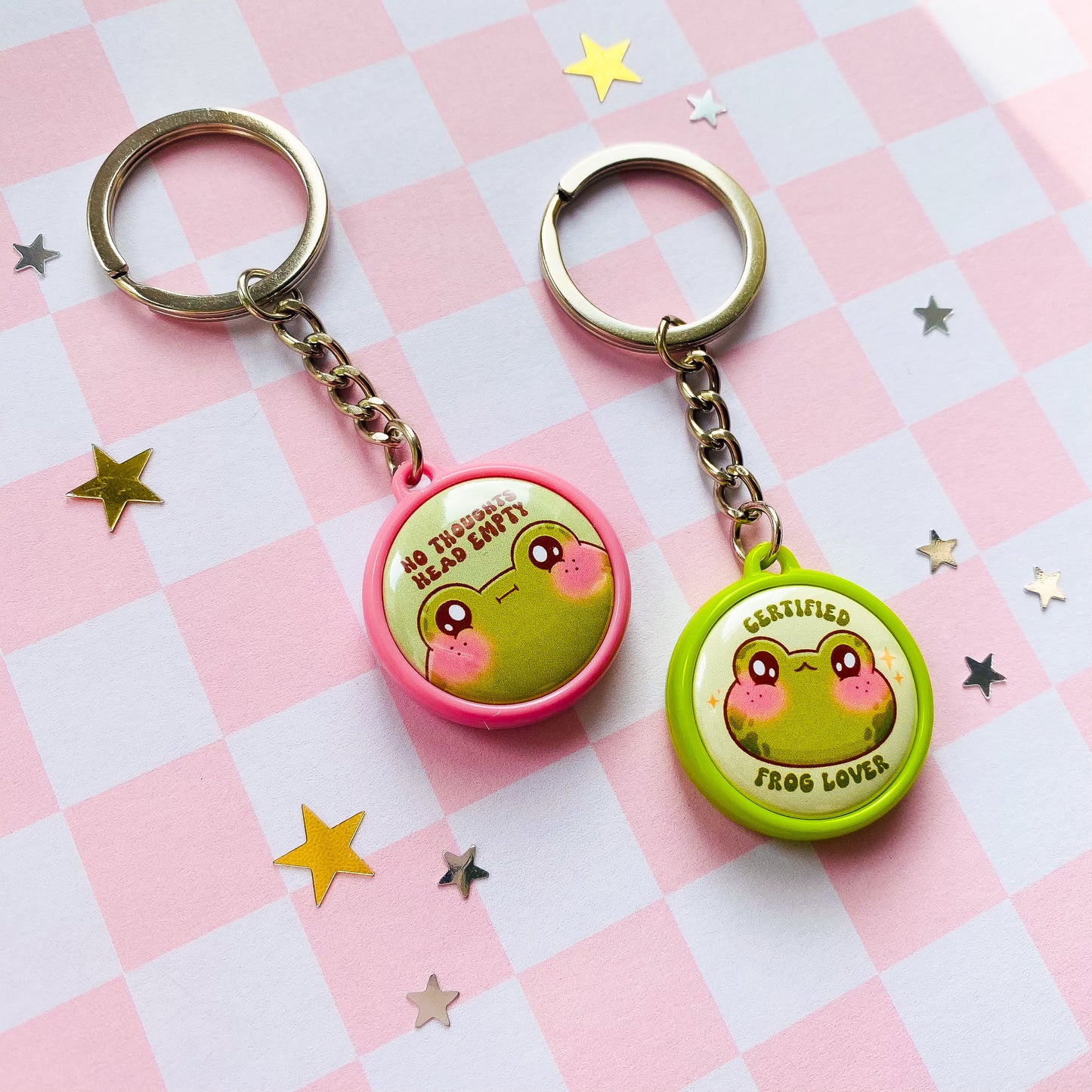 Frog Badge Keychains