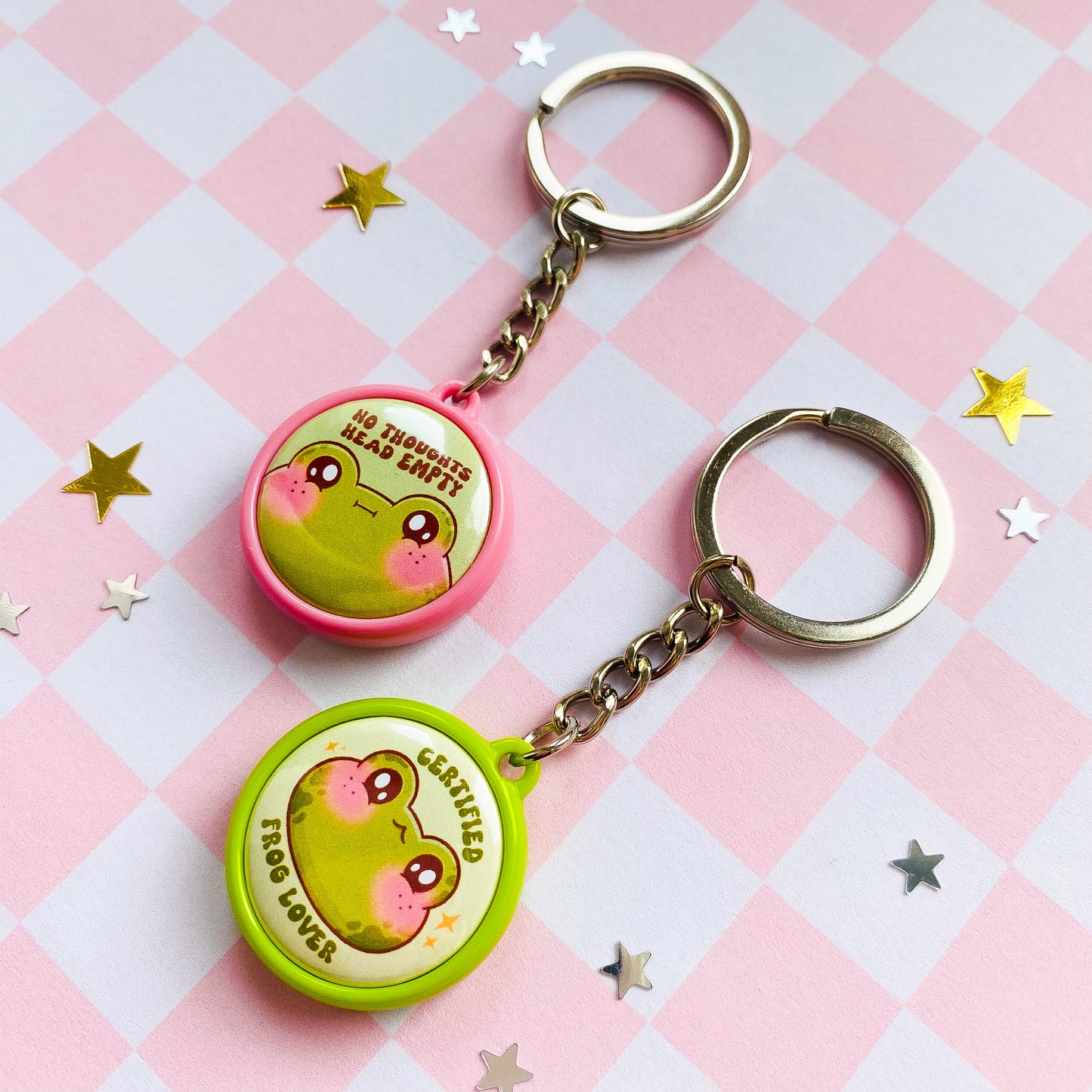 Frog Badge Keychains