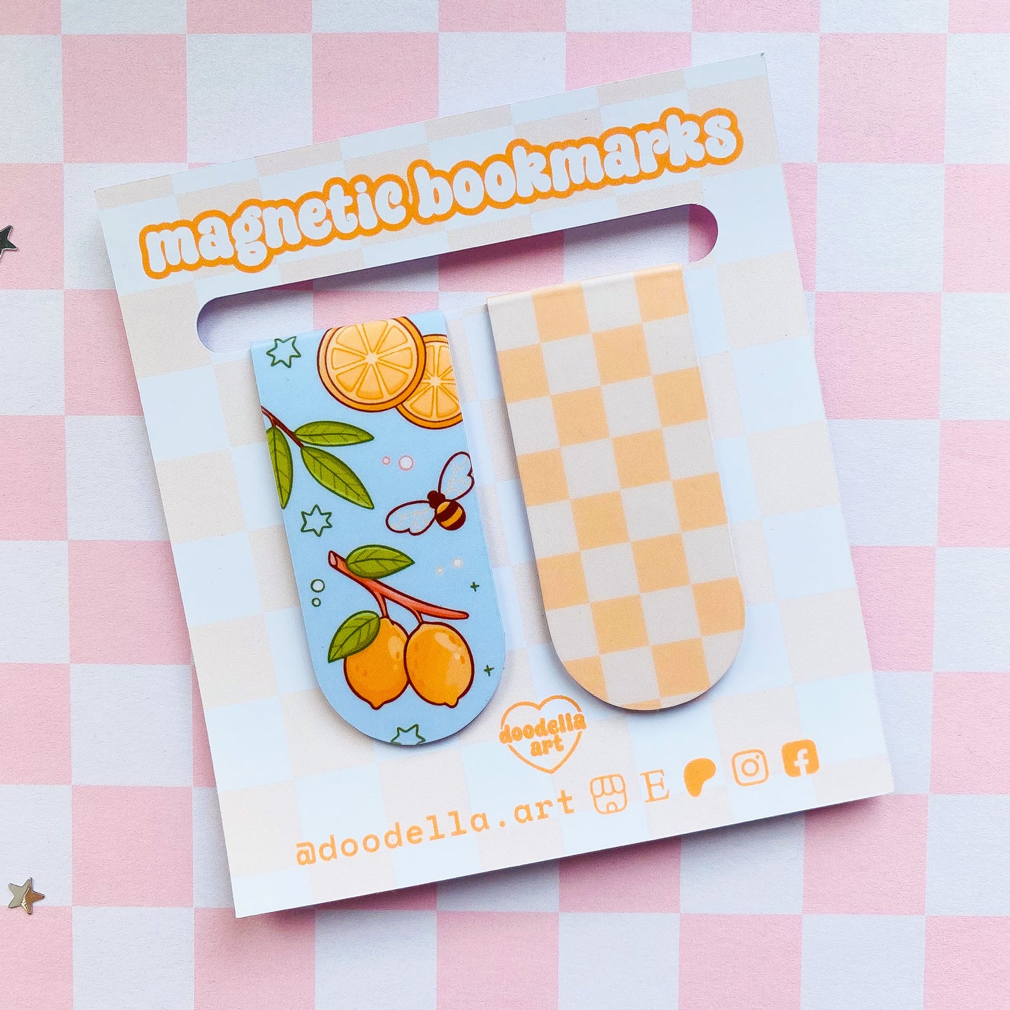 Summer of Lemons Magnetic Bookmark Set