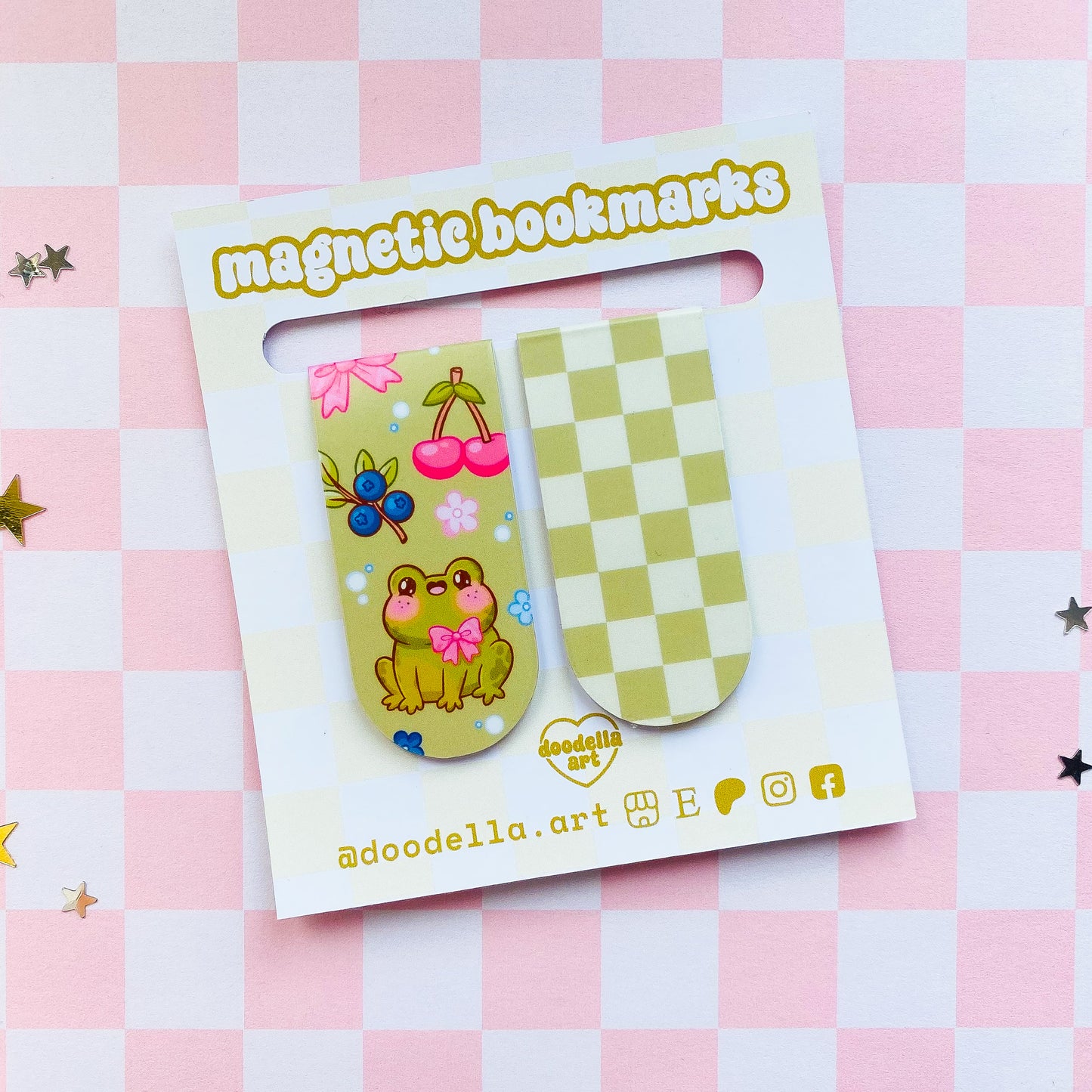 Summer Frog Magnetic Bookmark Set