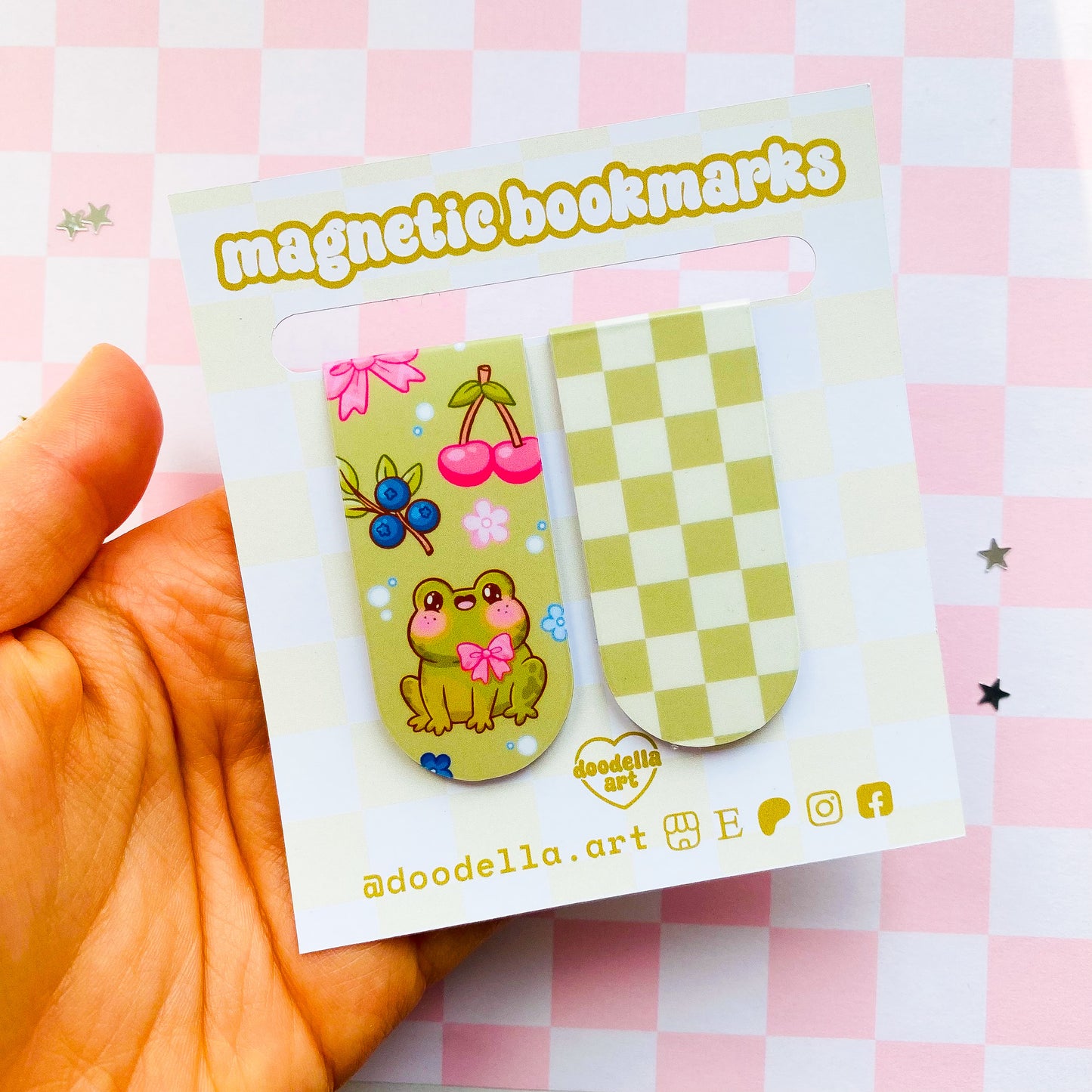 Summer Frog Magnetic Bookmark Set