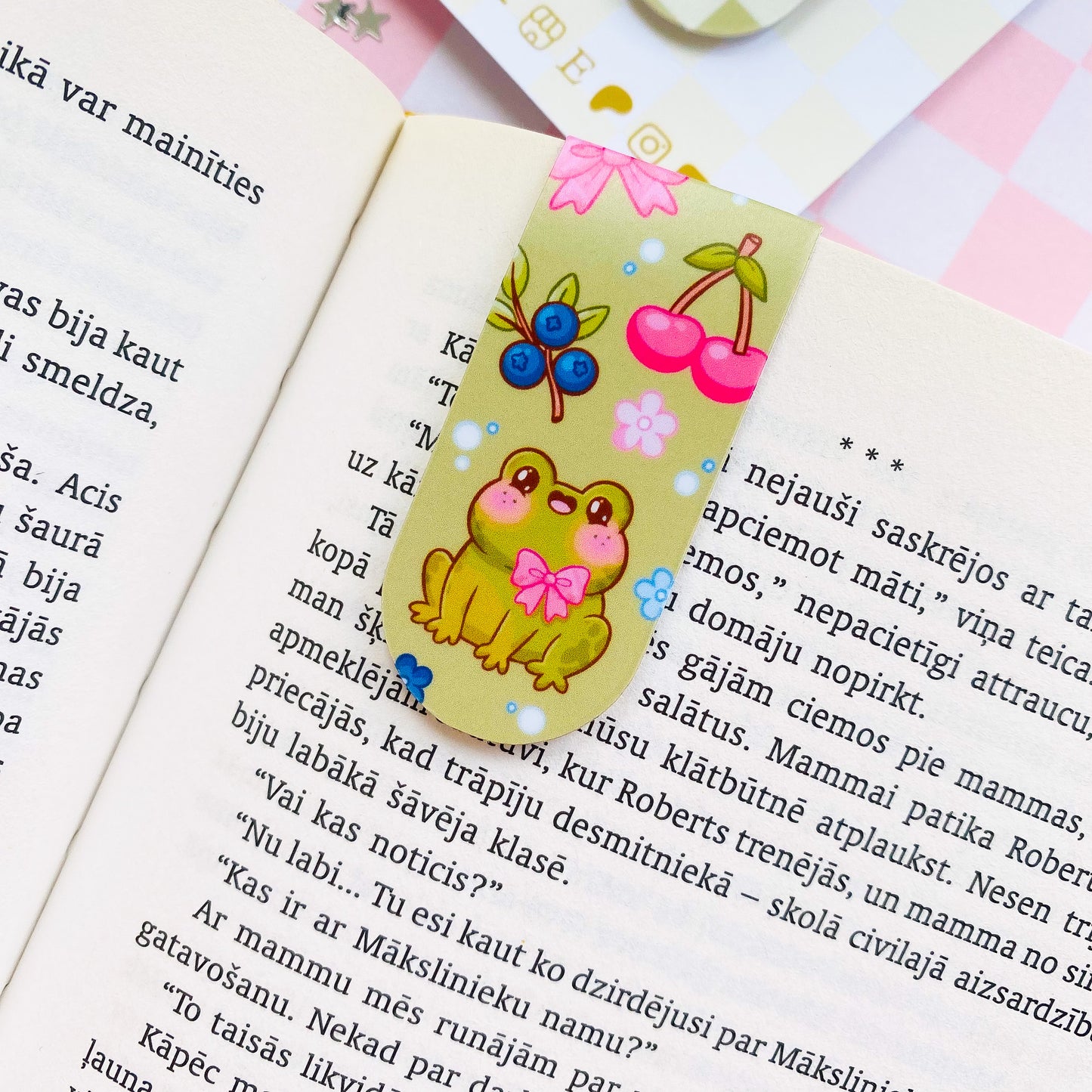 Summer Frog Magnetic Bookmark Set