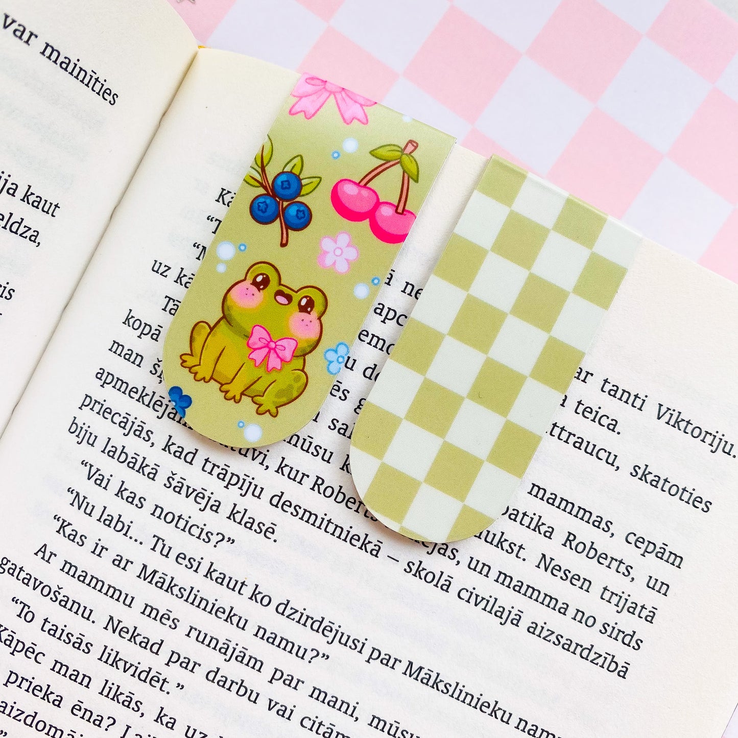 Summer Frog Magnetic Bookmark Set