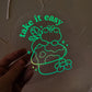 Take It Easy Frog Suncatcher Sticker