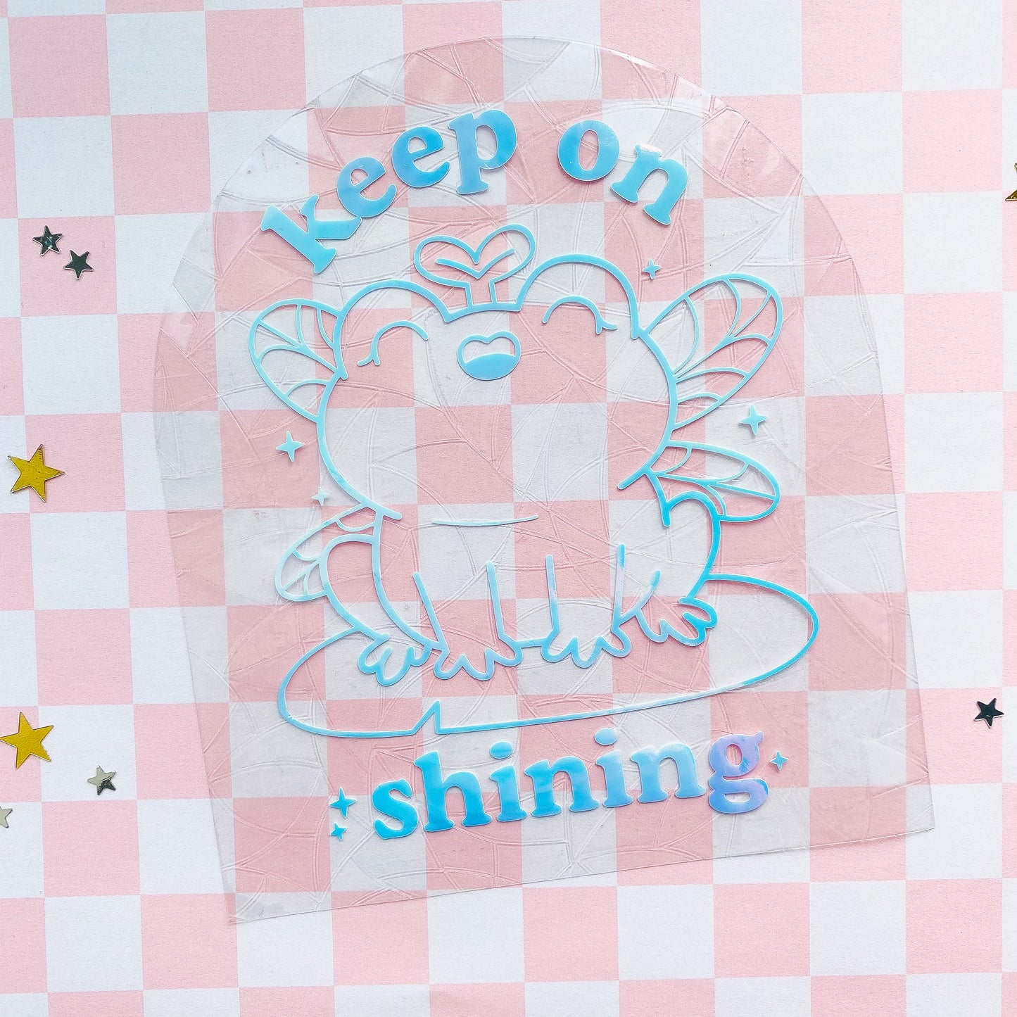 Keep on Shining Frog Suncatcher Sticker