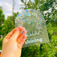 Keep on Shining Frog Suncatcher Sticker