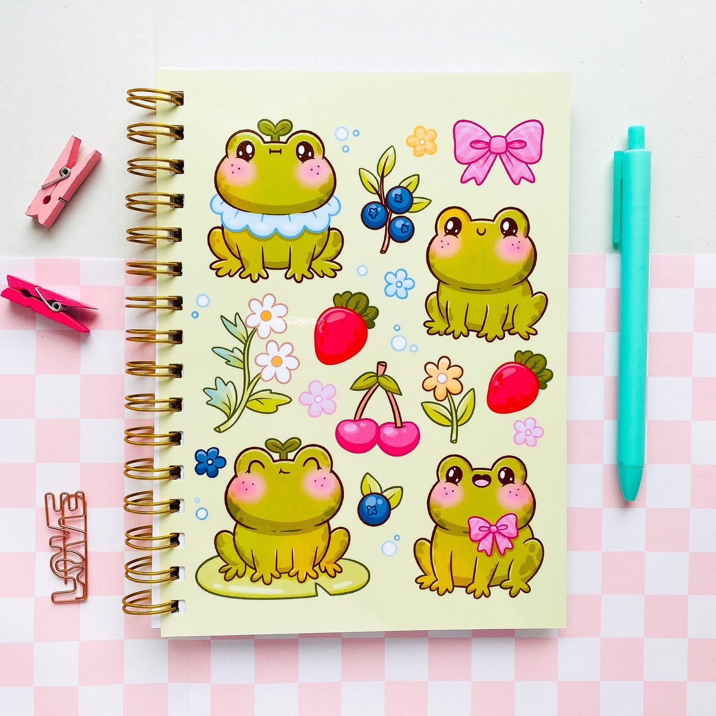 Summer Froggies Spiral Notebook