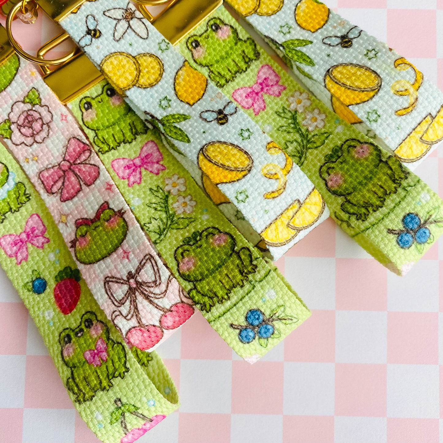 Coquette Froggy Wristlet with Bow Charm