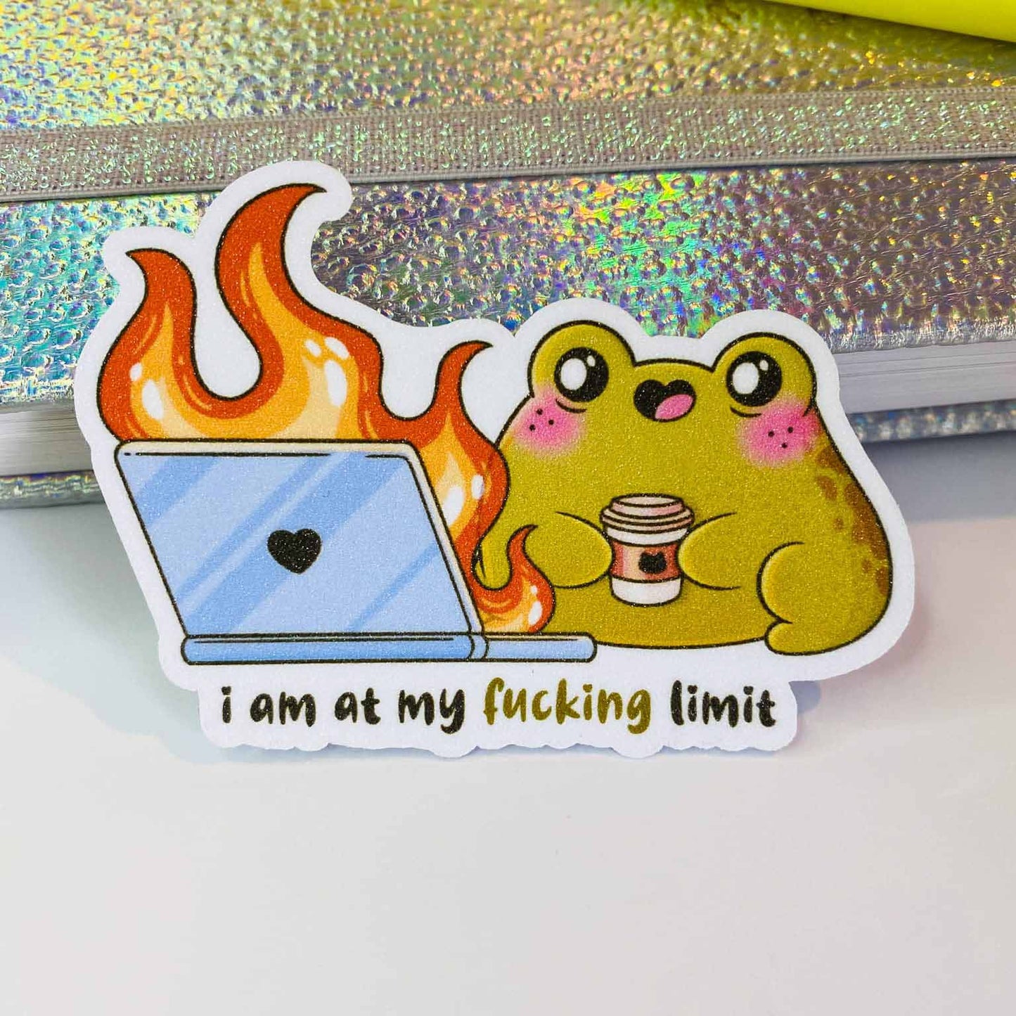 I Am At My Fucking Limit Frog Sticker