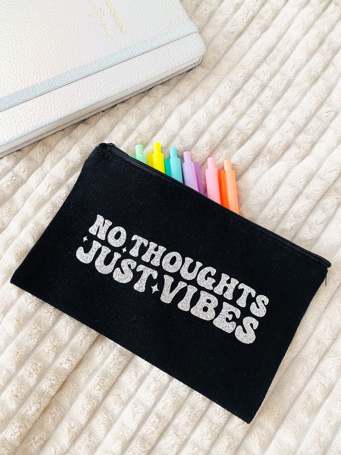 Glitter Quotes Pencil Pouch