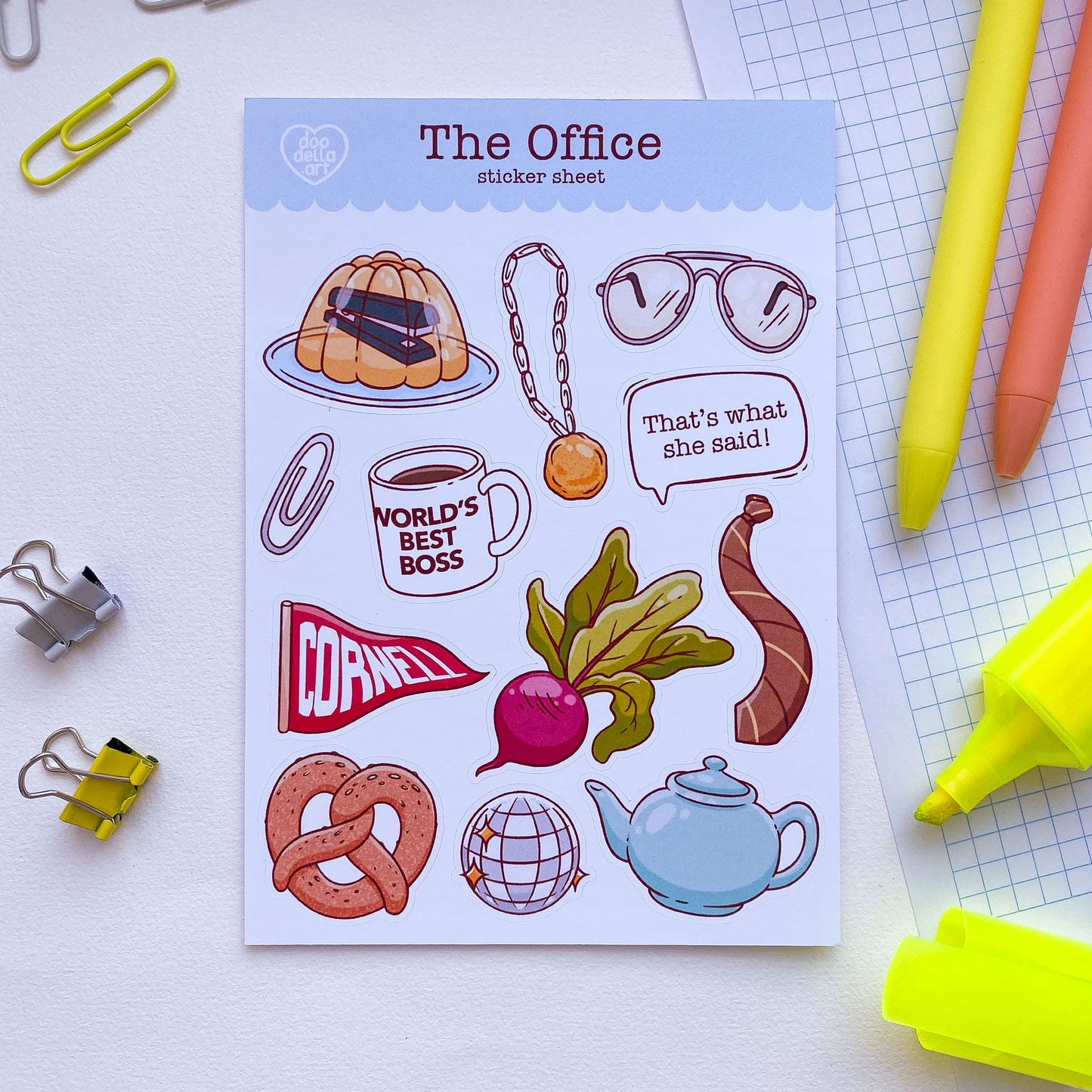 The Office TV Show Sticker Sheet