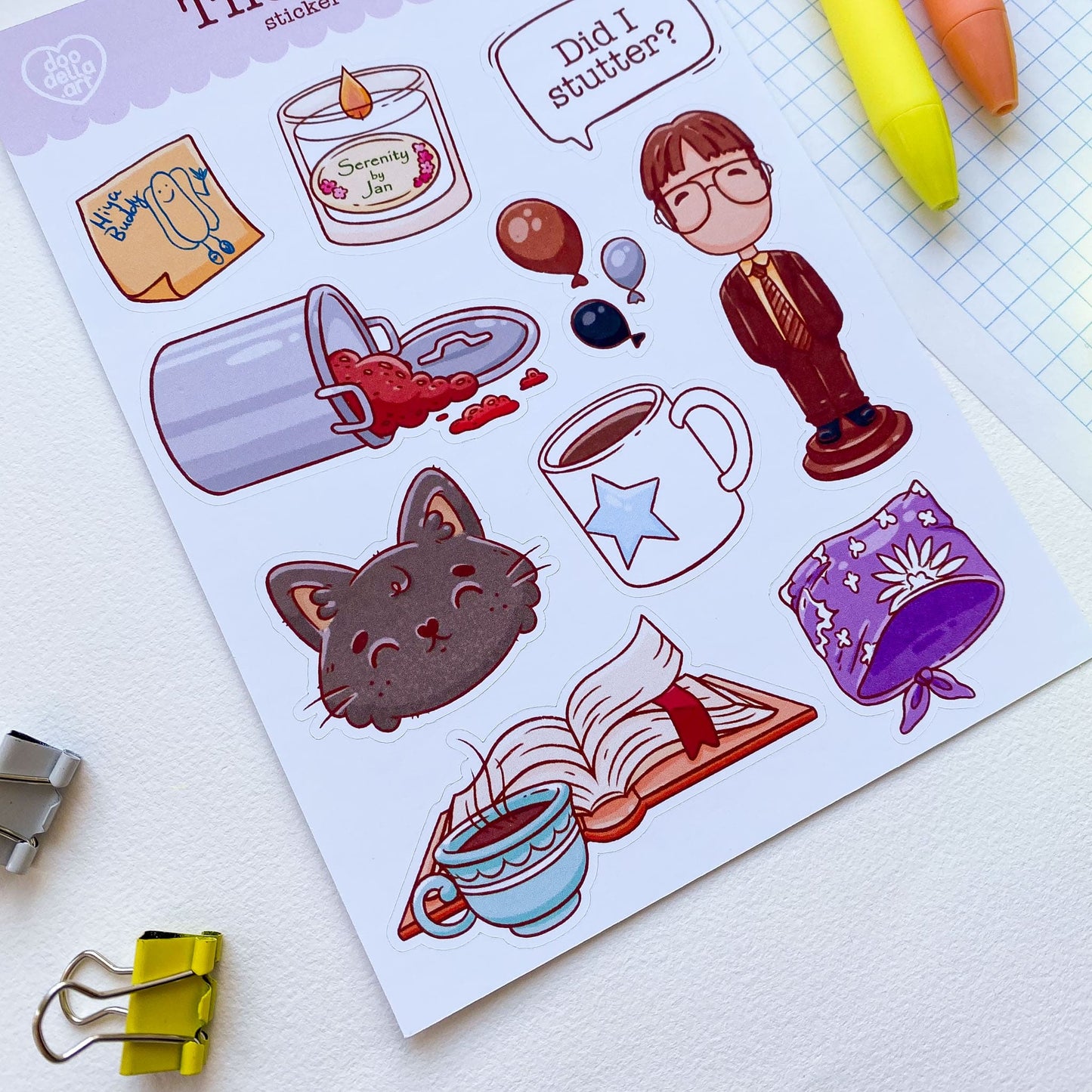 The Office TV Show Sticker Sheet