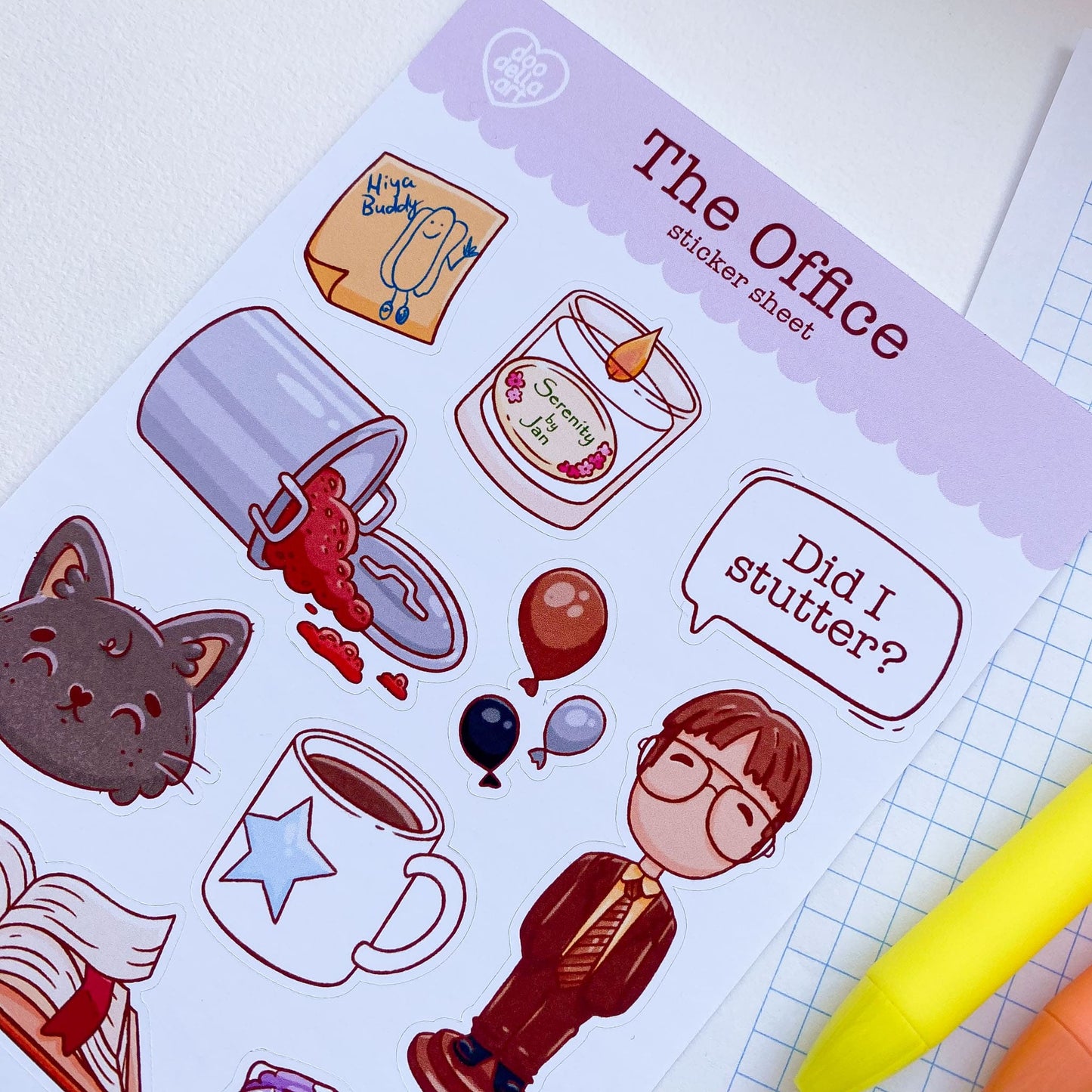 The Office TV Show Sticker Sheet