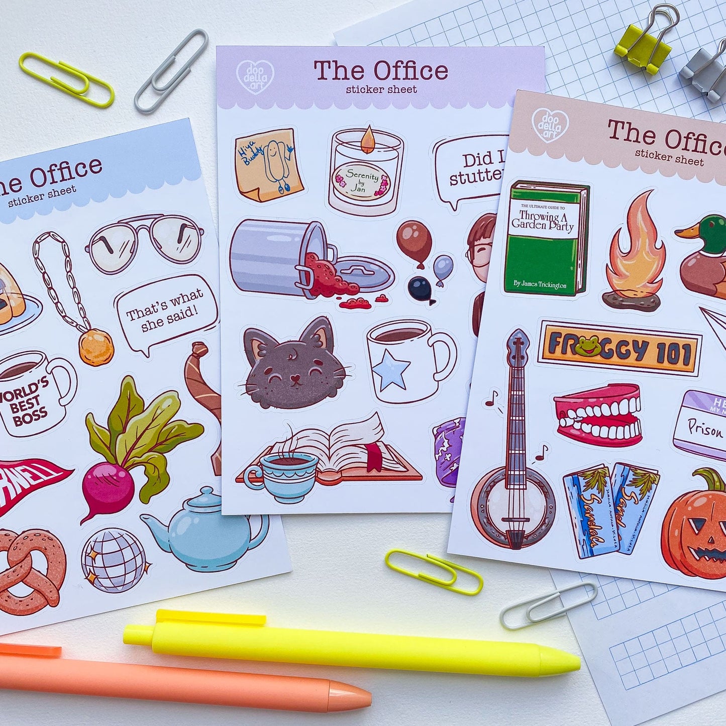 The Office TV Show Sticker Sheet