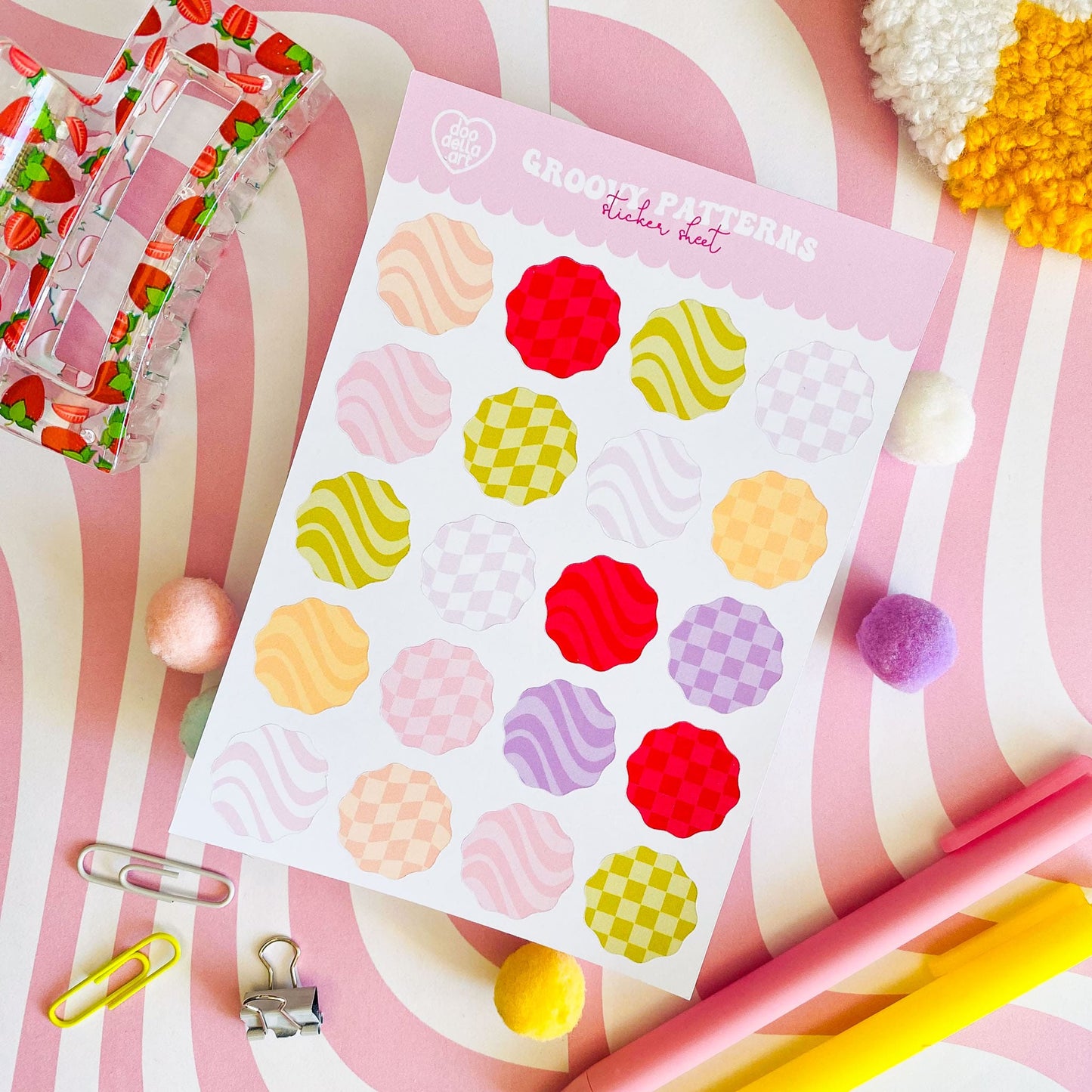 Groovy Pattern Planner Sticker Sheet