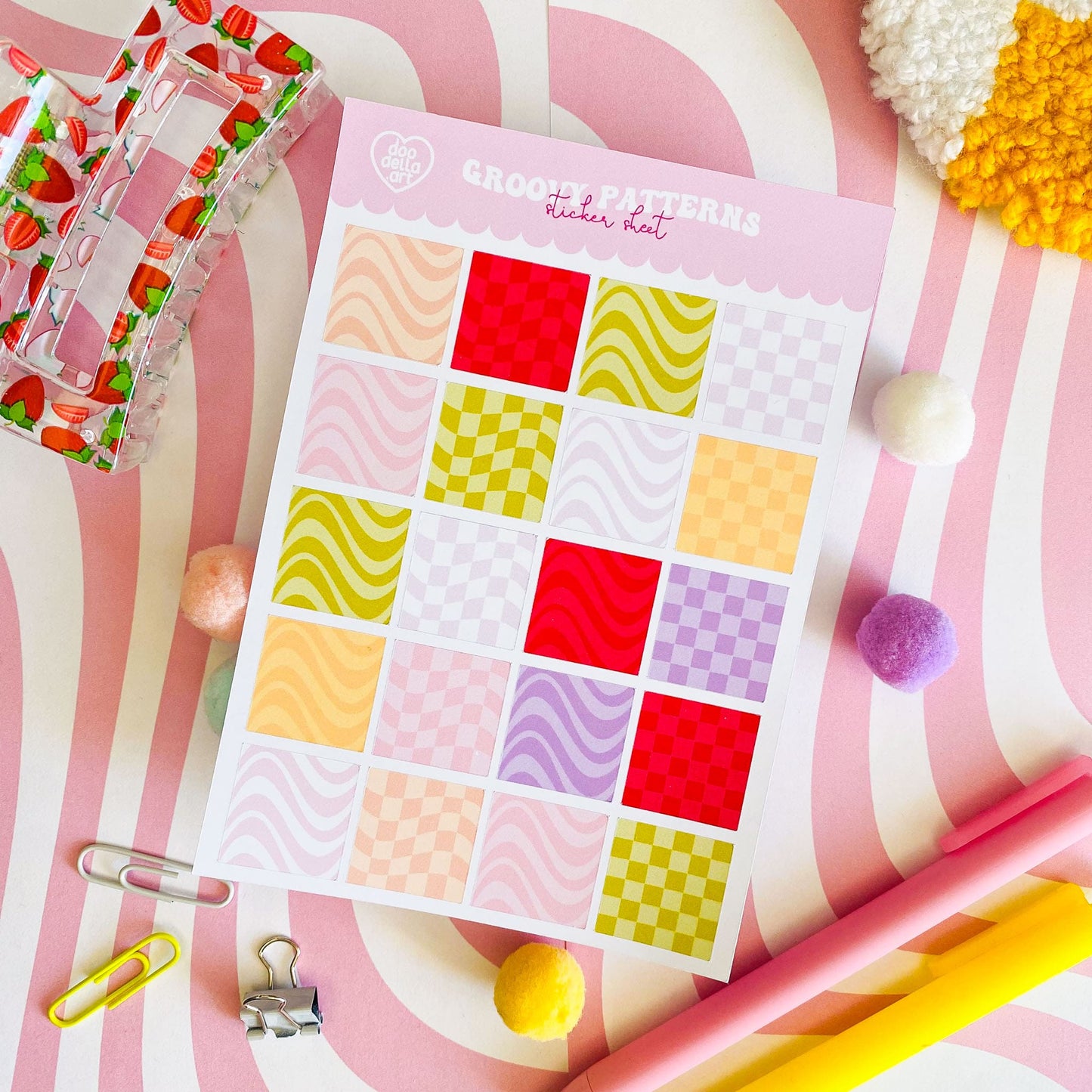 Groovy Pattern Planner Sticker Sheet