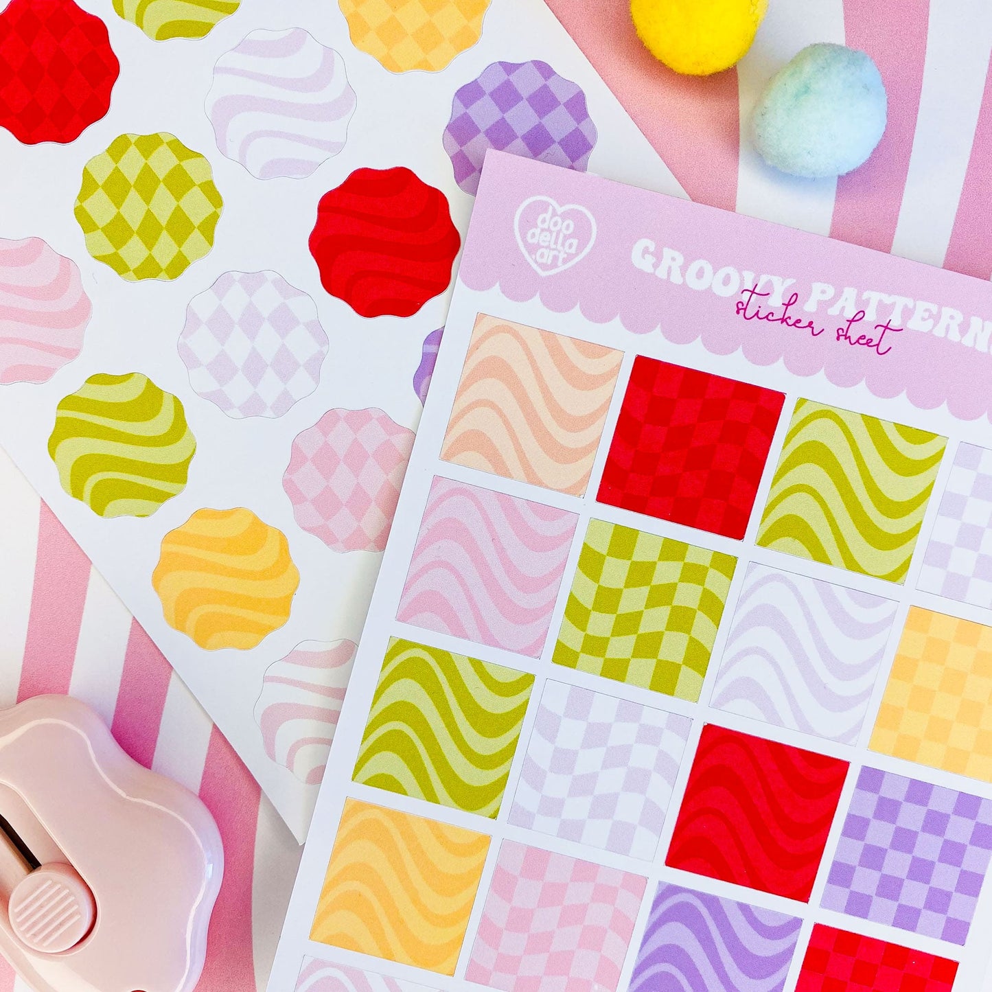 Groovy Pattern Planner Sticker Sheet