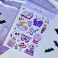 Halloween Doodles Sticker Sheet (C)