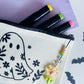 Friendly Flower Ghost Pencil Pouch