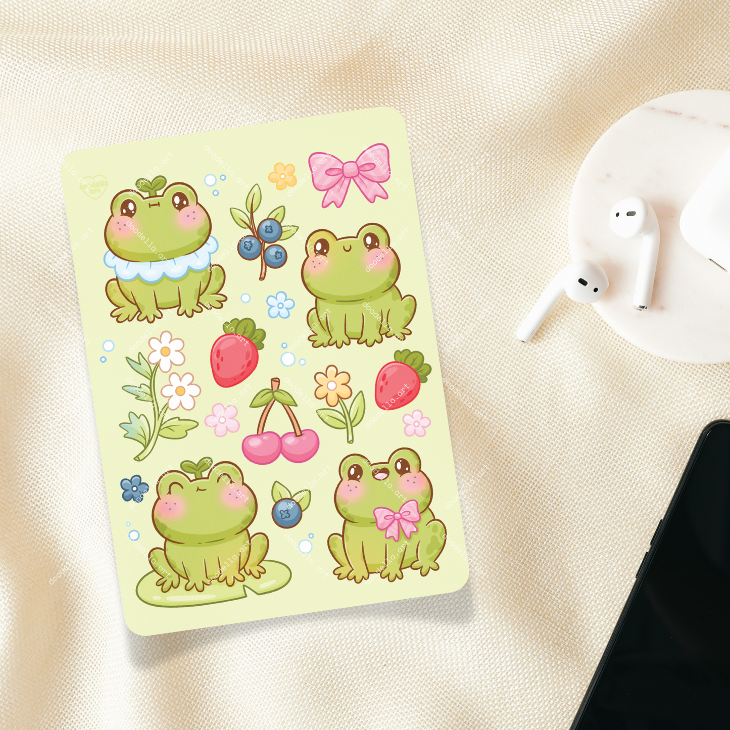Kawaii Frogs Kindle Insert