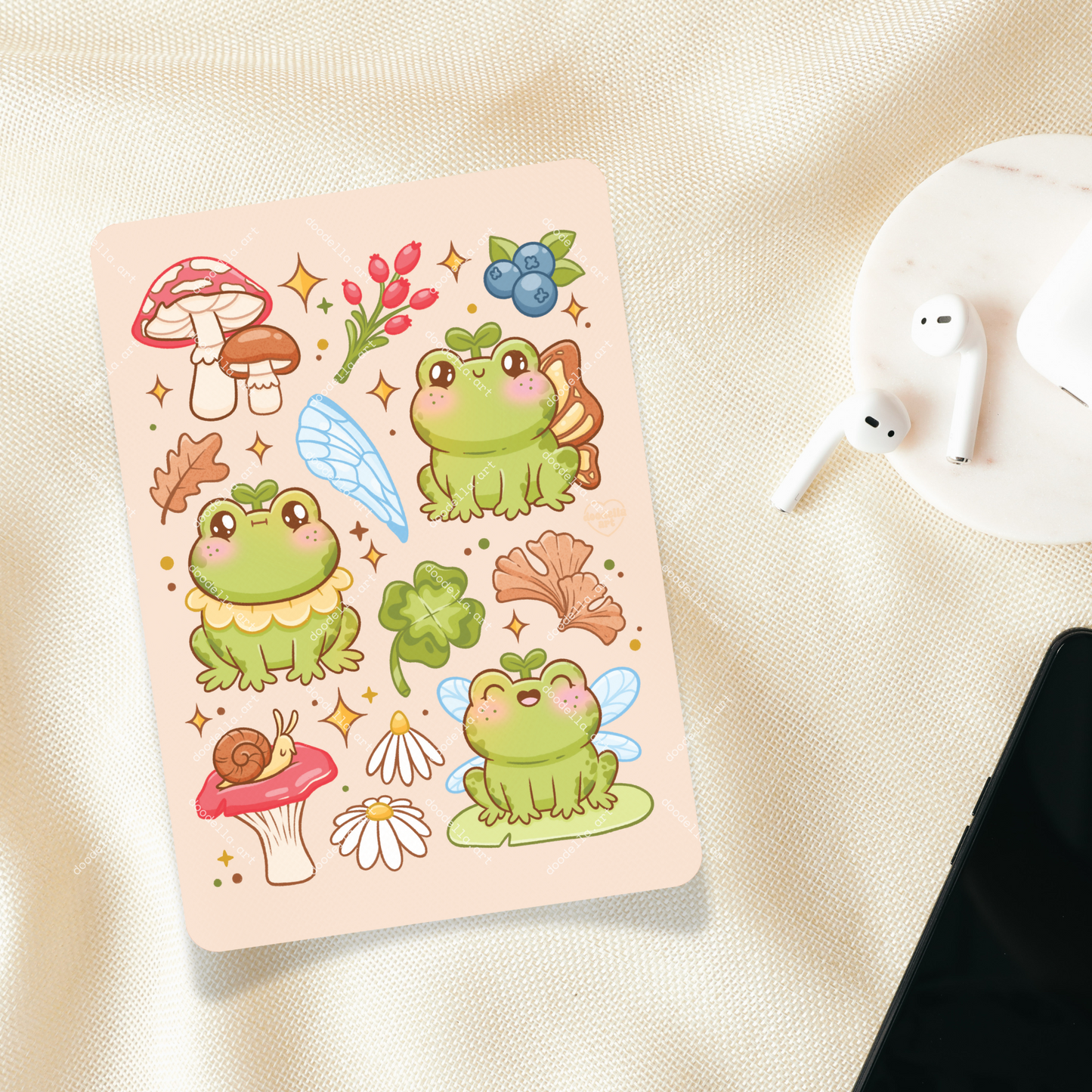 Kawaii Frogs Kindle Insert