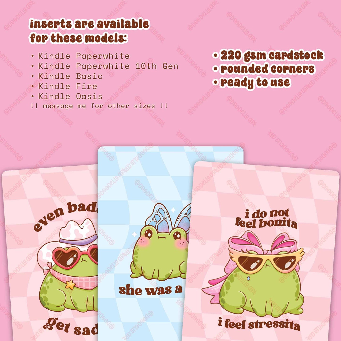 Bonita Stressita Frog Kindle Insert