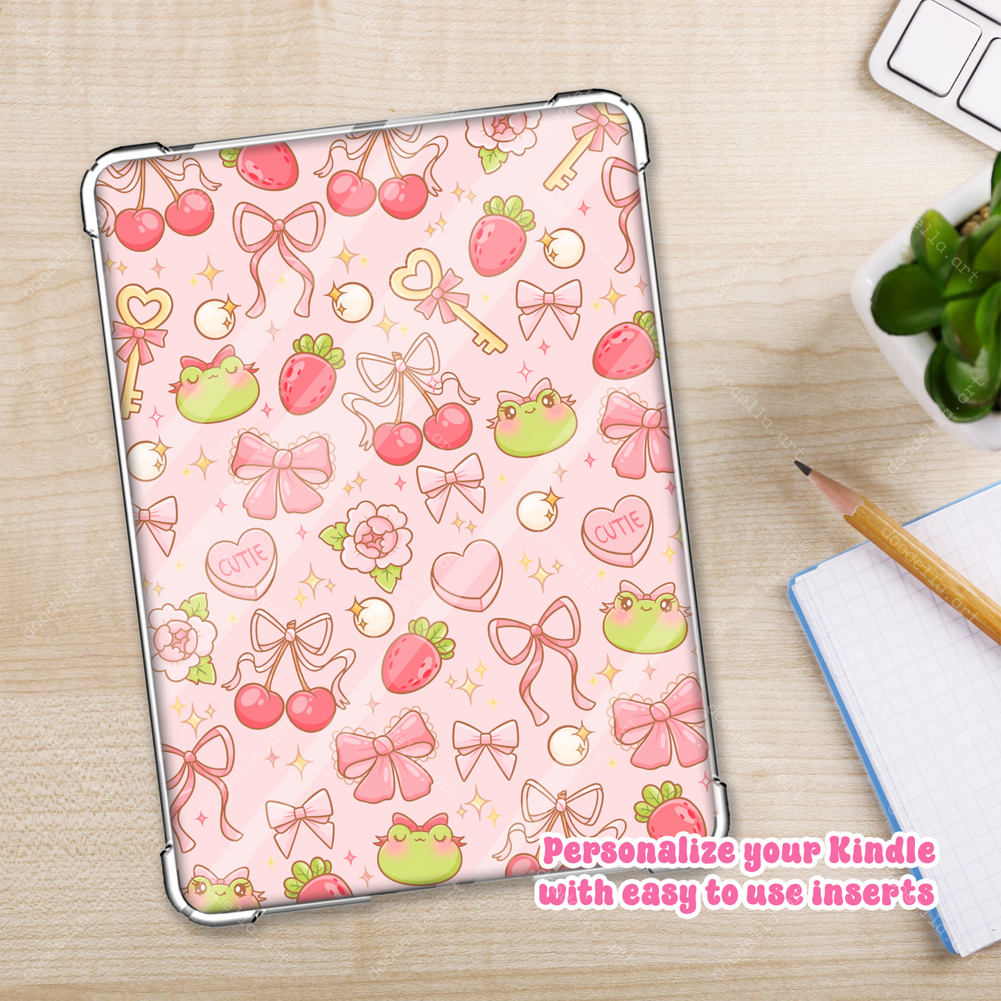Coquette Bow & Cherries Kindle Insert