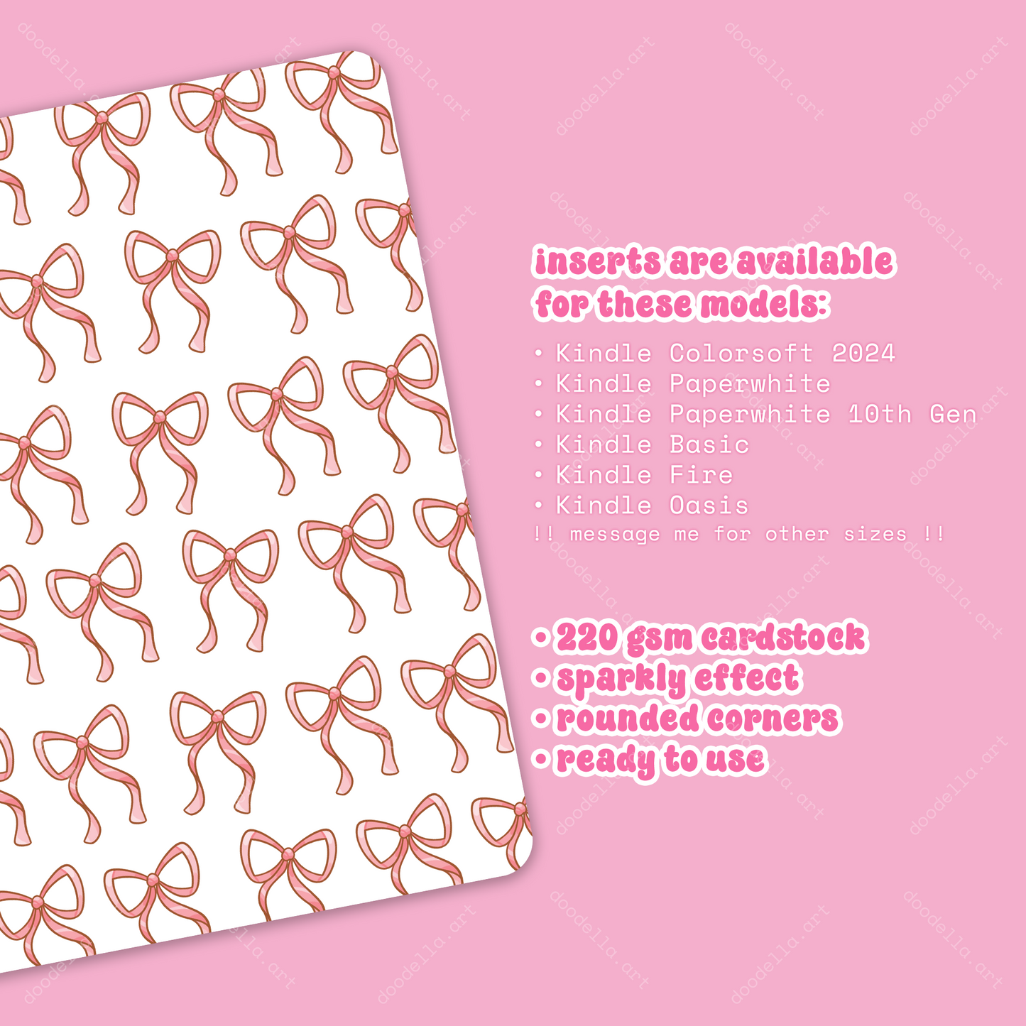 Coquette Bow & Cherries Kindle Insert