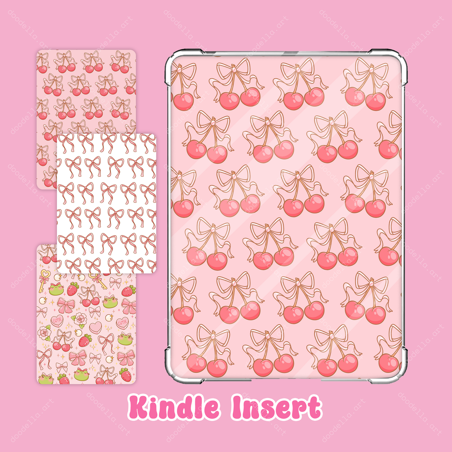 Coquette Bow & Cherries Kindle Insert