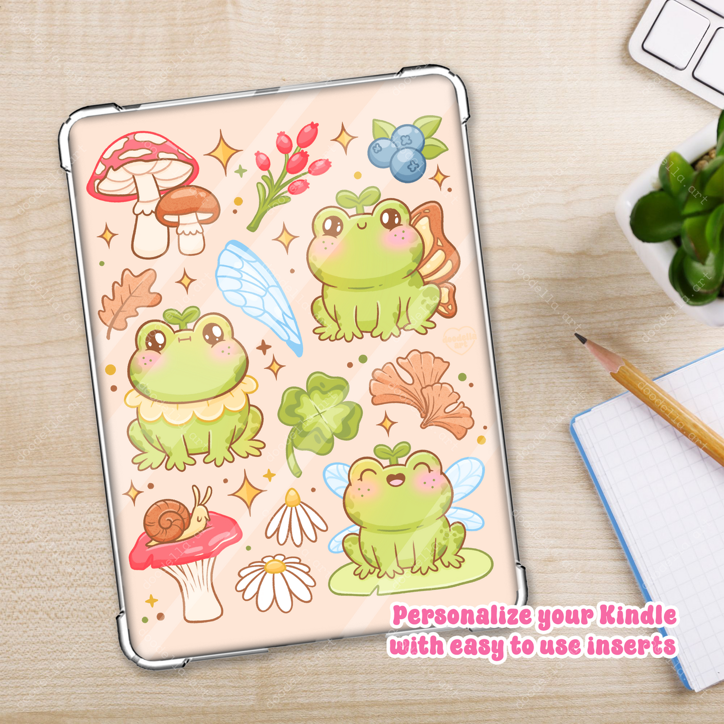 Kawaii Frogs Kindle Insert