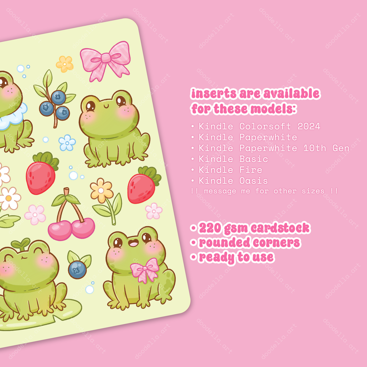 Kawaii Frogs Kindle Insert