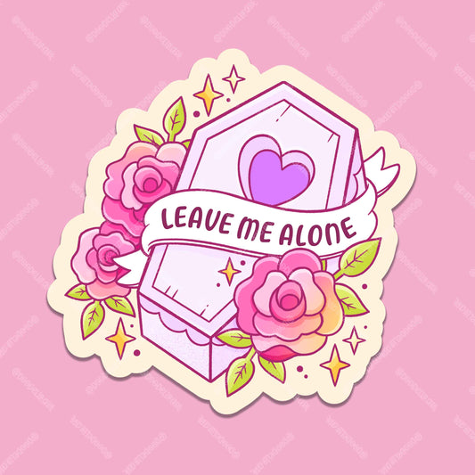 Leave Me Alone Coffin Sticker