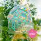 Take It Easy Frog Suncatcher Sticker