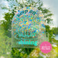 Keep on Shining Frog Suncatcher Sticker