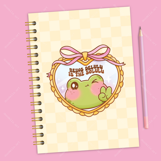 Delulu is the Solulu Handmade Spiral Notebook